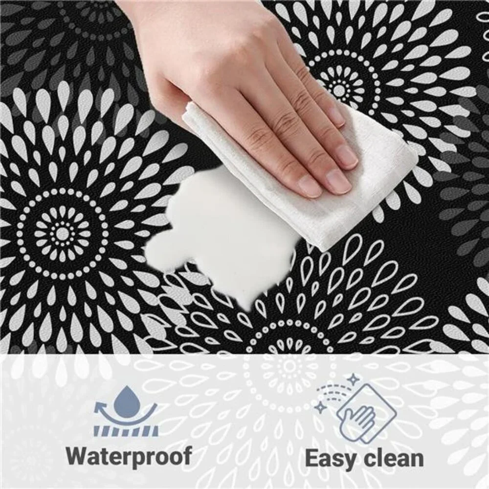 Black Anti Fatigue Kitchen Mat Cushioned Waterproof Non Slip Floor Rug 17x28